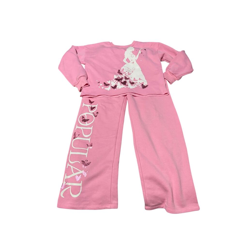 Wicked Paul Tazzwell collection 8 M pink wide leg sweatsuit popular motif euc